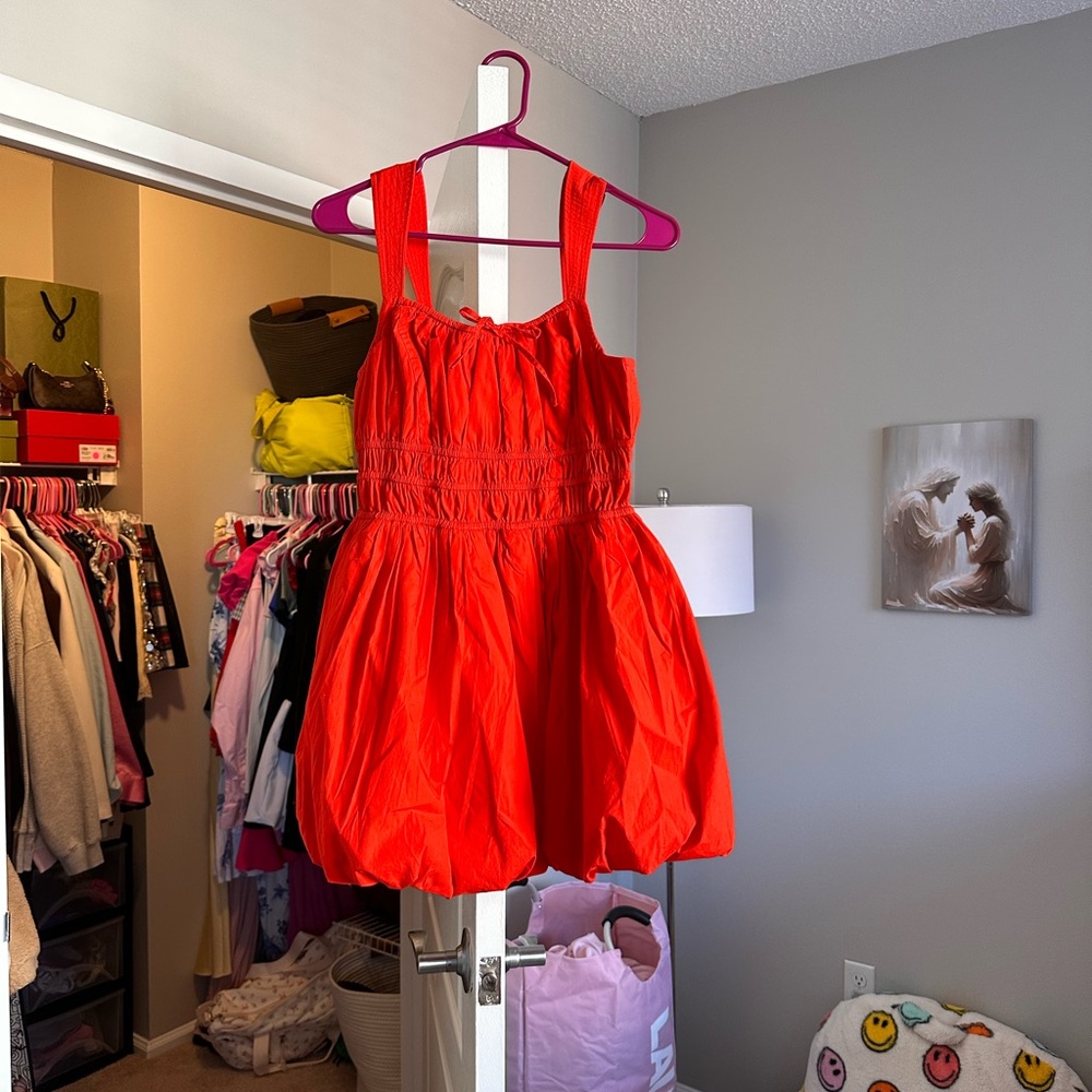 Vibrant Red Sleeveless Dress